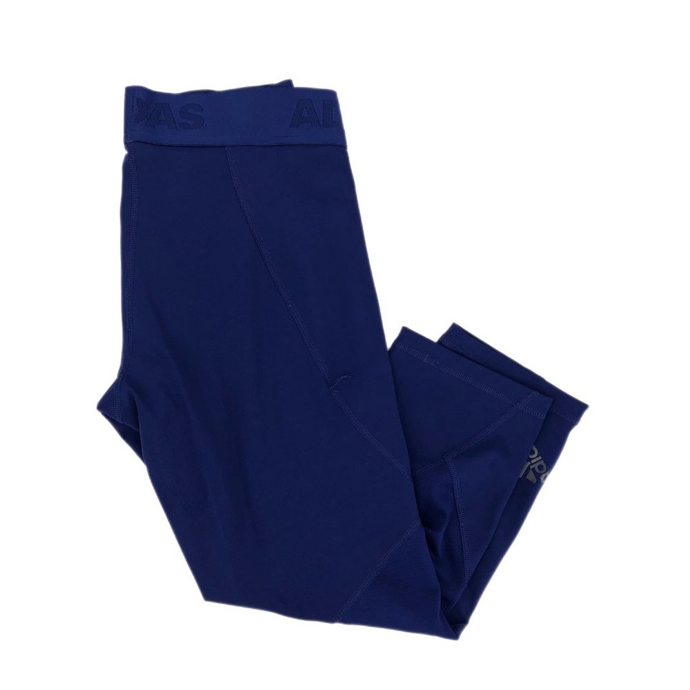 adidas Blue Stretch Elastic Waist Capri Pants | Regular Size M
